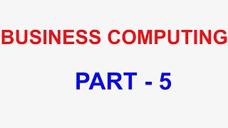 TRB Computer Instructor 💥 Business Computing Part  5  VIBRANT ONLINE ACADEMY [upl. by Dareece]