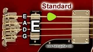 Bass Guitar Tuner  E Standard Tuning E A D G 4 Strings [upl. by Inalial]