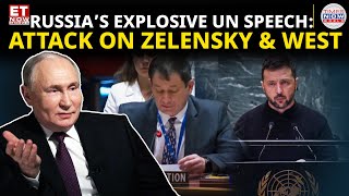 Russias Bold UN Speech That Shocked The World Harsh Criticism of Zelensky and Western Intervention [upl. by Engracia524]