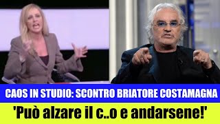 CAOS IN STUDIO SCONTRO BRIATORE COSTAMAGNA giorgiameloni governo politica briatore tv [upl. by Nyvrem]