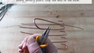 Tutorial  Fairy Garden Copper Wire Shepherd Hooks [upl. by Dorsey677]