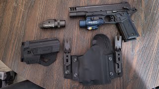 1911 IWBOWB holster for RECOVER TACTICAL CC3P W LASER LIGHT COMBO [upl. by Mcarthur875]