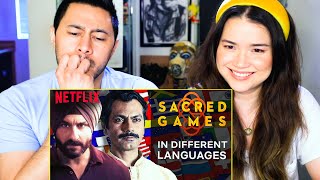 SACRED GAMES  What Sacred Games Sounds Like In Other Languages  Netflix India  Reaction [upl. by Hiamerej]