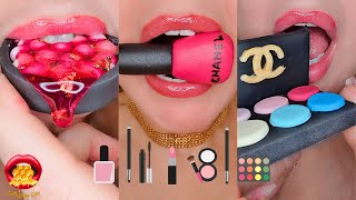 ASMR Eating FAKE CHANEL FONDANT Makeup 먹방 [upl. by Critchfield]