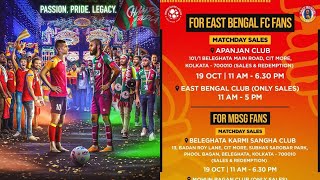 🔴THE KOLKATA DERBY EAST BENGAL VS MOHUNBAGAN MATCH DAY TICKET OFFLINE AND ONLINE DETAILS [upl. by Melanie894]