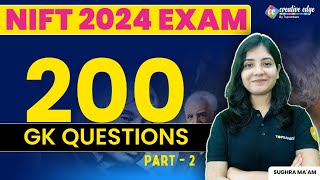 NIFT 2024 Exam Preparation  200 GK Important Questions for NIFT  CreativeEdge  Par  2 [upl. by Aicen422]