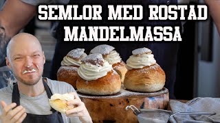 Semlor med rostad mandelmassa och perfekt vispad grädde [upl. by Hakym205]