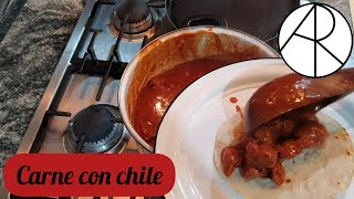 Carne con chile colorado  AR Foods [upl. by Atiuqrahc]