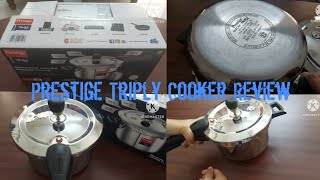 Prestige Triply Stainless steel 3 litre pressure cooker Review [upl. by Takken]