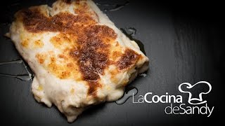 Canelones o crepes de pollo con salsa blanca o bechamel [upl. by Alysa]