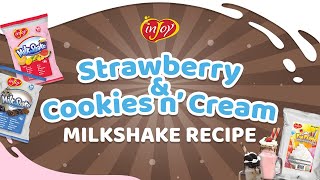 Injoy Strawberry and Cookies amp Cream Milkshake Recipe [upl. by Stortz]