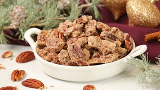 Candied Pecans  Easy amp Delicious Holiday Recipe  Edible Gift [upl. by Peedsaj]