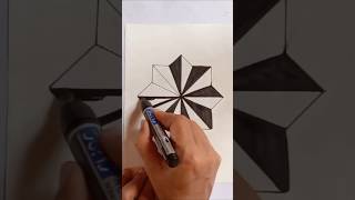 Easy geometric drawing3dillusiondrawing easypencildrawing [upl. by Tinor]