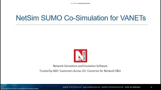 Webinar NetSim SUMO CoSimulation for VANETs Part 1 of 2 [upl. by Ynaffyt]