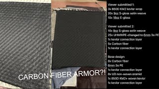 Testing Viewer submitted ARMOR ideas Is Carbon fiber armor really that bad [upl. by Nos]