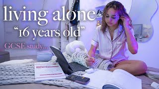 STUDY NIGHT ROUTINE  living alone at 16 [upl. by Nivel]