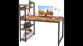 Review CubiCubi Computer Desk 47 inch 2021 [upl. by Patrizius]