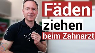 Fäden ziehen beim zahnarzt  Nahtentfernung in 2 Sekunden [upl. by Erme]