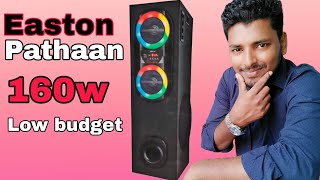 Easton Pathaan Tower Speaker Home theatre Review from Tech habibi Dj towerspeaker Easton [upl. by Eahsel]