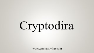 How To Say Cryptodira [upl. by Attenauq420]