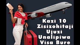 Kazi Zisizohitaji Ujuzi Unazoweza Kulipiwa Visa Ya Kusafiri Bure [upl. by Chad]