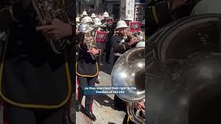 Royal Marines march through Gibraltar to mark 360th anniversary [upl. by Yrdua602]