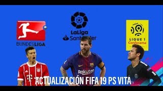 MOD FIFA 19 PS VITA SCOREBOARD LIGA SANTANDER  LIGUE 1  BUNDESLIGA [upl. by Ahsinra]