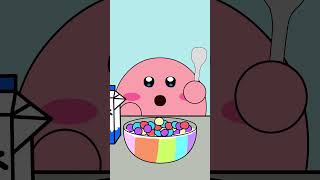 Kirby Animation  Rainbow Cereal amp Chocolate Ball Mukbang shorts [upl. by Bentley]