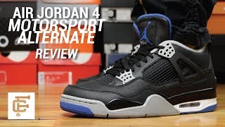 AIR JORDAN 4 MOTORSPORT ALTERNATE REVIEW [upl. by Nwahsal]