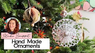 Working Artist Vlog 37 Hand Made Ornaments on my Christmas Tree [upl. by Svoboda]