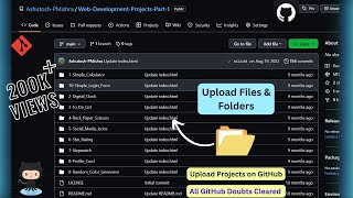 Upload Files and Folders to GitHub explained from scratch  Push folders in GitHub  Push Error 😇 [upl. by Gearhart]