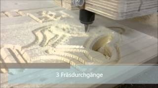 Schlüsselbrett fräsen auf Eigenbau CNC Fräs Maschine [upl. by Sheline]