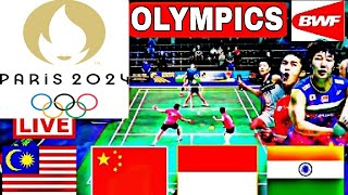 Olympics Badminton Live Matches 2024 SCORE Ruslt  Malaysia Indonesia  Olimpik Paris [upl. by Mulac]