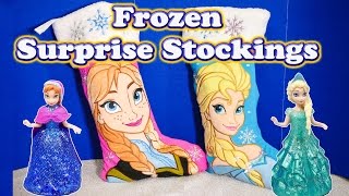 Assistant Opens Frozen Elsa and Anna Surprise Stockings [upl. by Arada592]