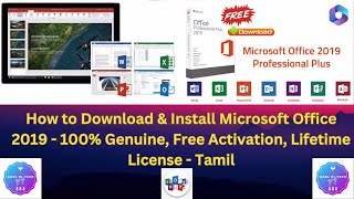 How to Download amp Install MS Office 2019  100 Genuine Free Activation Lifetime License  Tamil [upl. by Warfeld]