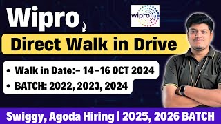 Wipro Direct Hiring  TCS HCLTech Agoda Hiring  Off Campus Drive 2022 2023 2024 2025 2026 [upl. by Adnwahsal]