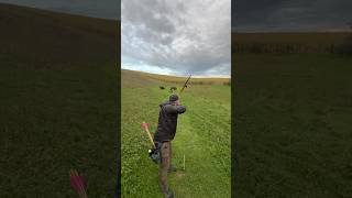 Shooting with Longbow on a 3D Bison archery bowhunting outdoors hobby bogenschießen [upl. by Anera]