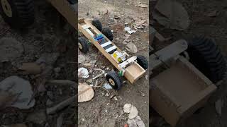 Test driving the chassis of the Mercedes 6x6 diy cardboard [upl. by Ollayos]