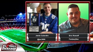 Live Streaming DFS Video Week 5 Fantasy Football 2023 Diehards Show Jamie Calando and Eric Romoff [upl. by Euqnimod]