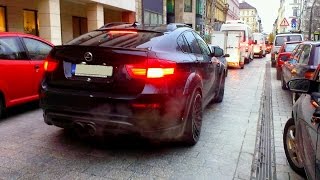 Hamann BMW X6M Tycoon acceleration sound in Budapest [upl. by Aihsrop910]