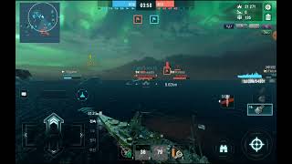 World of Warships Blitz  Tier 8 UK Battlecruiser Hawke 25 [upl. by Zeralda]