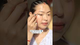 Butterfly 🦋 Eyeliner hack makeup shortvideo ytshorts eyeliner viralvideo viralshorts viral [upl. by Dnalon]