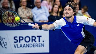 Tsitsipas vs Lehecka Antwerp 2024 Highlights [upl. by Ecirpak]