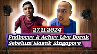 Fadbocey amp Achey  Live Borak Sebelum Masuk Singapore fadbocey achey lawak [upl. by Goldshlag]