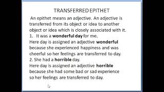 FIGURES OF SPEECH LEARN WITH EASY TECHNIQUES PART 5 TRANSFERRED EPITHET amp SYNECDOCHE PoeticDevices [upl. by Towers]