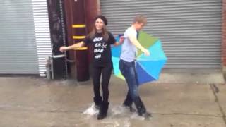 Maria Menounos amp Derek Hough SingingDancing in the Rain [upl. by Carrick771]