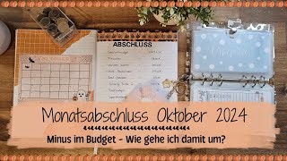 Monatsabschluss Oktober 🎃 Minus Budget  Wie gehe ich damit um🎃 Geld Sparen [upl. by Ysus]