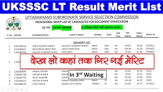 UKSSSC LT Result Merit List and DV Date  देख लो भाई कितनी गिर गई मेरिट  LT 3rd Waiting List [upl. by Attinahs]