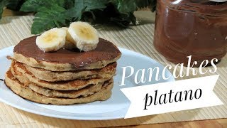 HOTCAKES DE AVENA Y PLATANO  PANCAKES SIN HARINA  EL COCINA [upl. by Carhart462]