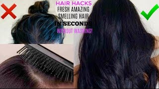 HAIR HACKS HOW TO MAKE YOUR HAIR SMELL GOOD ALL DAY WITHOUT WASHING GET FRESH CLEAN HAIR  FAVES [upl. by Alfonse]